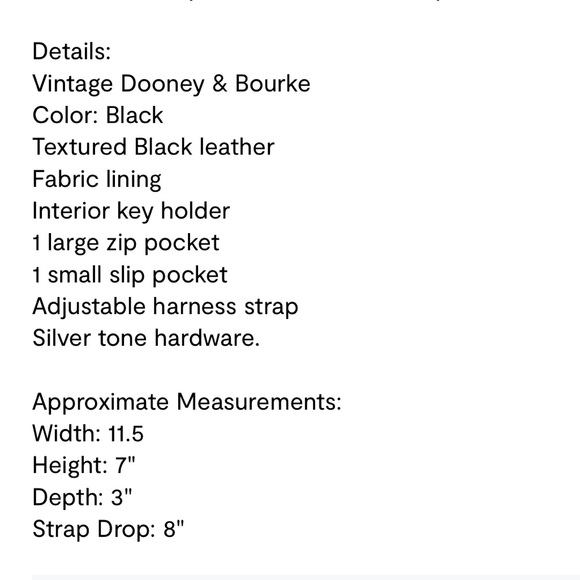 Dooney & Bourke vintage shoulder black pebbled leather bag - Picture 14 of 14
